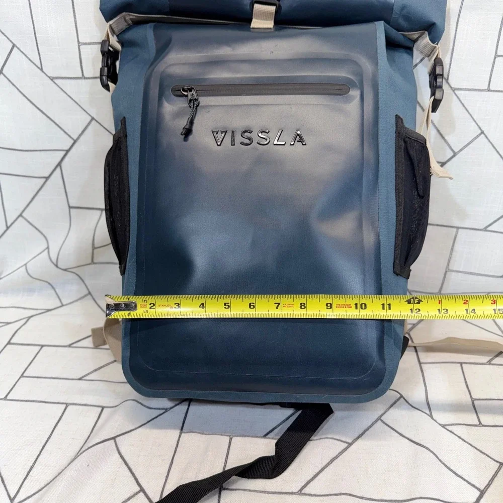 Vissla Dry Bag Backpack OS Blue Roll Top Waterproof Surf Gear MABG1NSB
